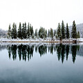 Serene Winter Lake Reflection